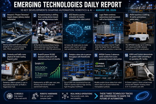 Emerging Technologies in Automation, Robotics & AI | August 26, 2026